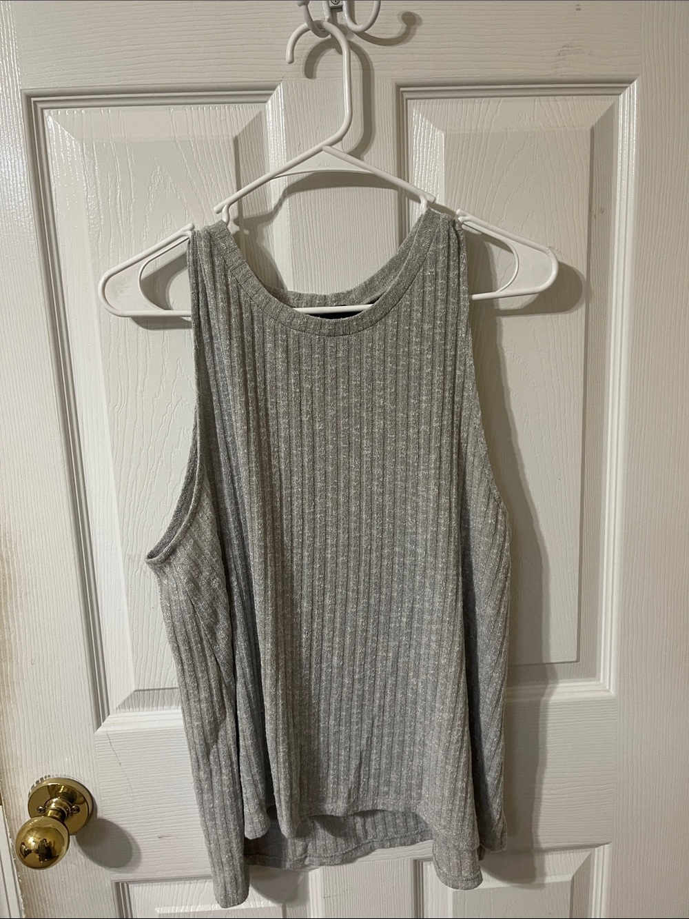 Forever 21 Light Gray Ribbed Tank Top